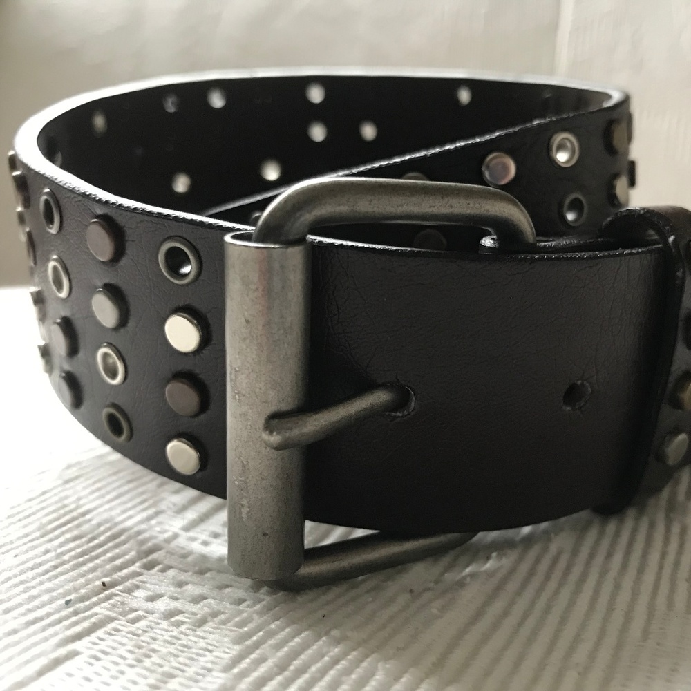 Brown Studded Leather Belt